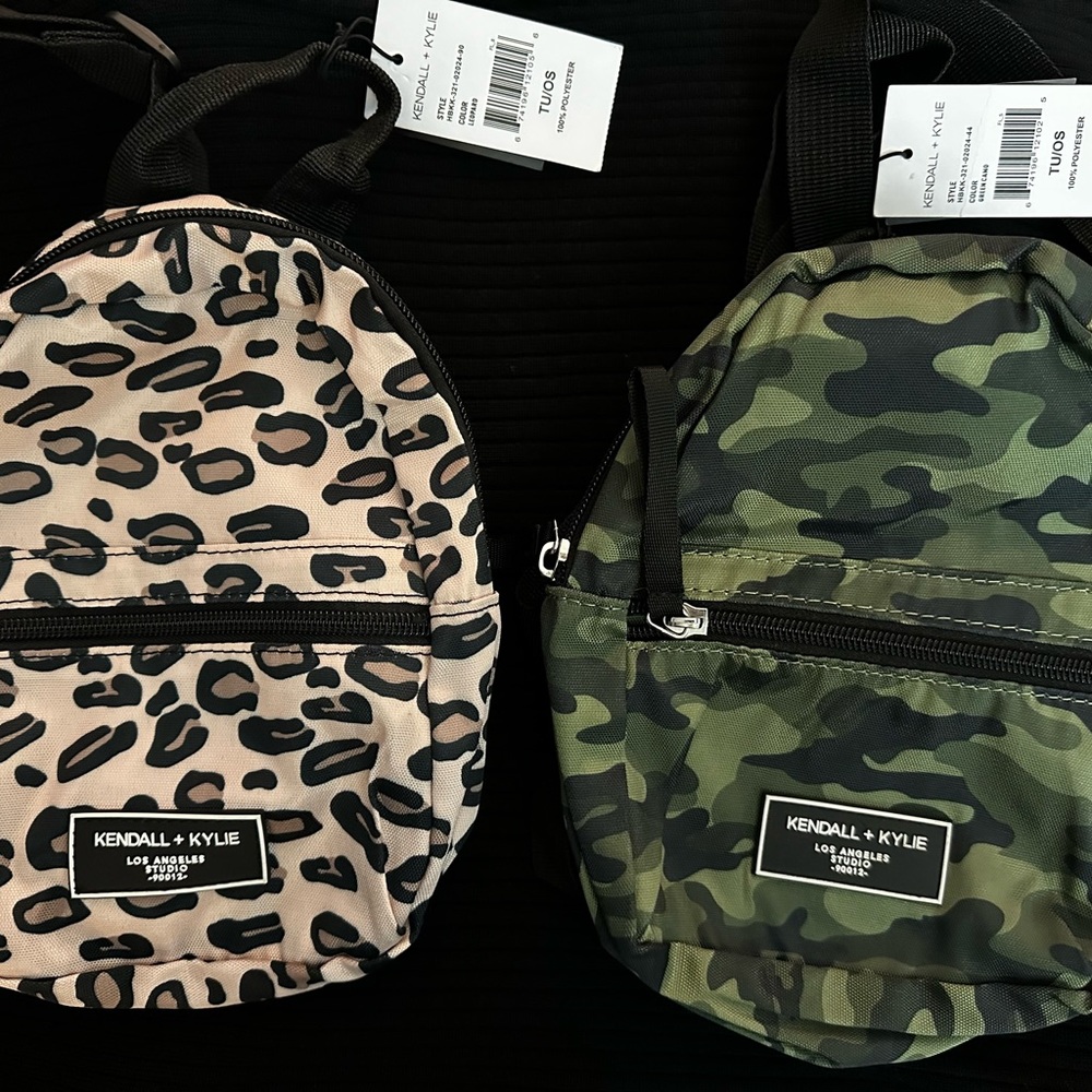 Kendall + Kylie mini backpacks.